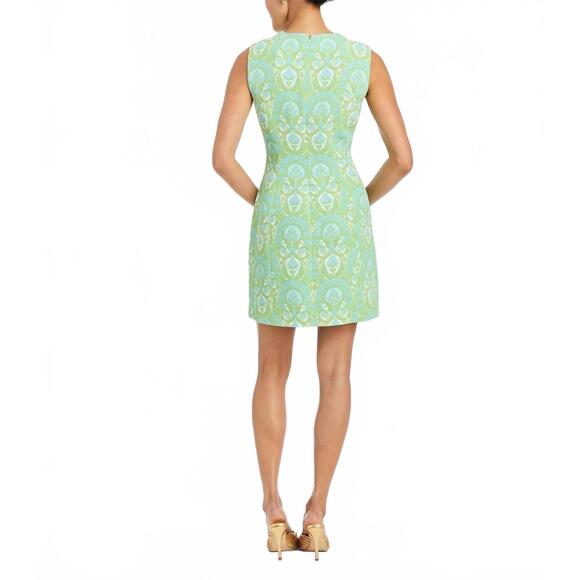 NEW MESTIZA NEW YORK loverde fit and flare mini dress in trellis verte - Picture 3 of 4